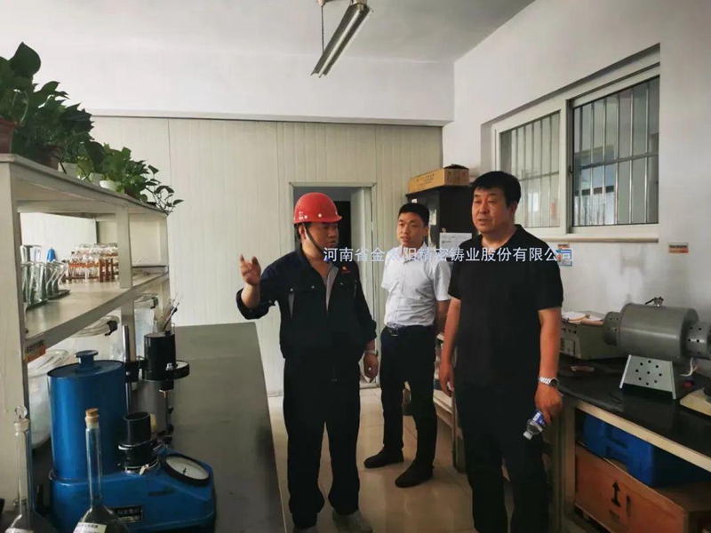 中鋳協(xié)業(yè)界発展部副部長(zhǎng)劉樹(shù)生一行は金太陽(yáng)鋳業(yè)の調(diào)査研究に行った